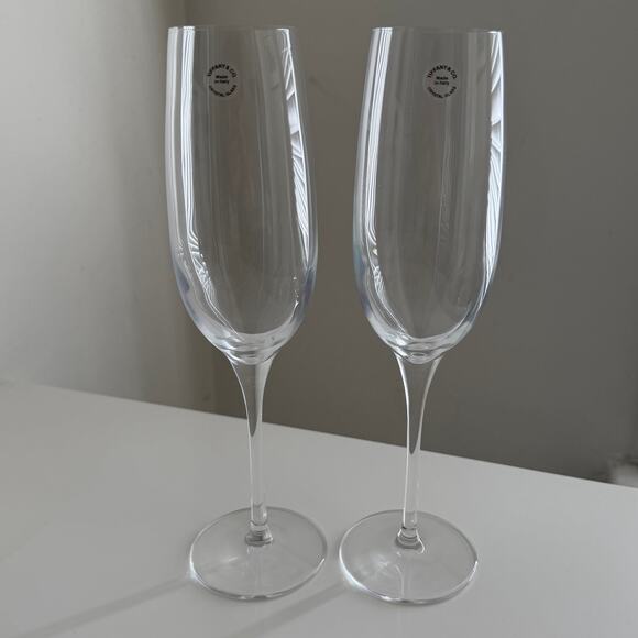 Tiffany & Co. Other - Tiffany & Co. crystal champagne flutes, specifically handmade in Italy